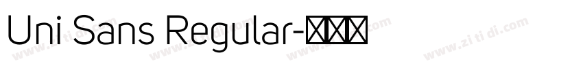 Uni Sans Regular字体转换
